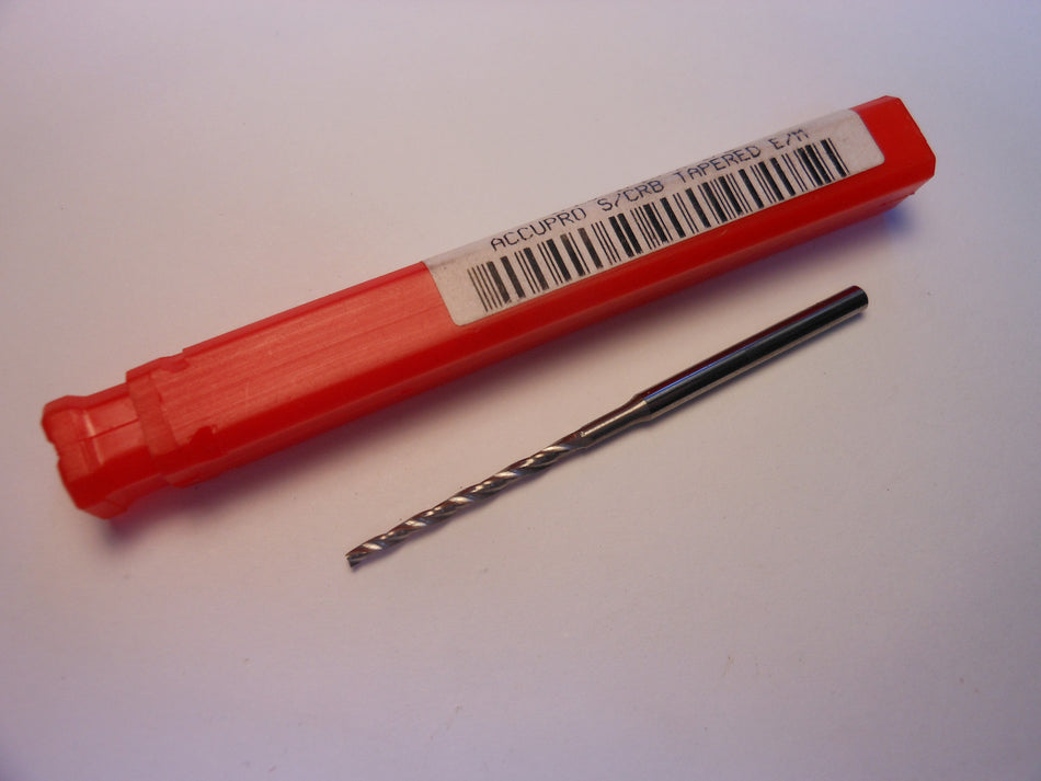 Carbide Tapered End Mill 1/16 Angle 3FL 1/8" x 1/2" x 2-1/2"