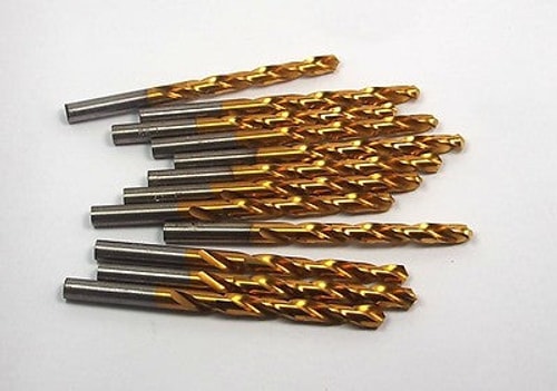 HERTEL Jobber Length Drills "L" HSS 118° TiN 4-1/4" USA (12 Pcs)