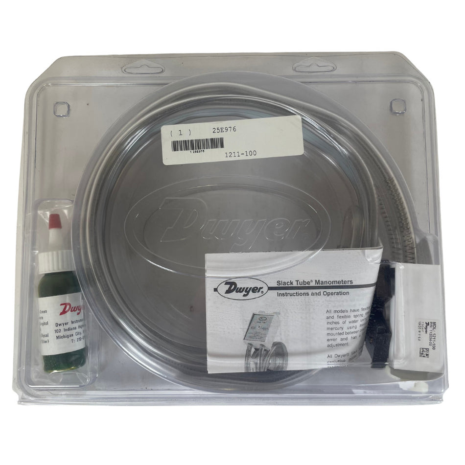 Dwyer 1211-100 18-1/2 Oz 50-0-50 Range Water or Mercury Analog Manometer -