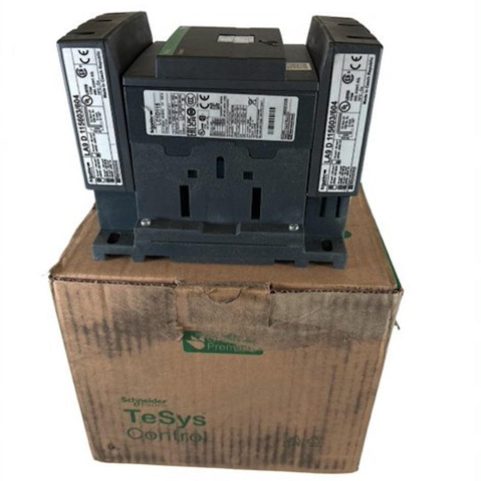 Schneider LC1D115M7 115A 220V 3P 65kW 50/60Hz TeSys D Contactor
