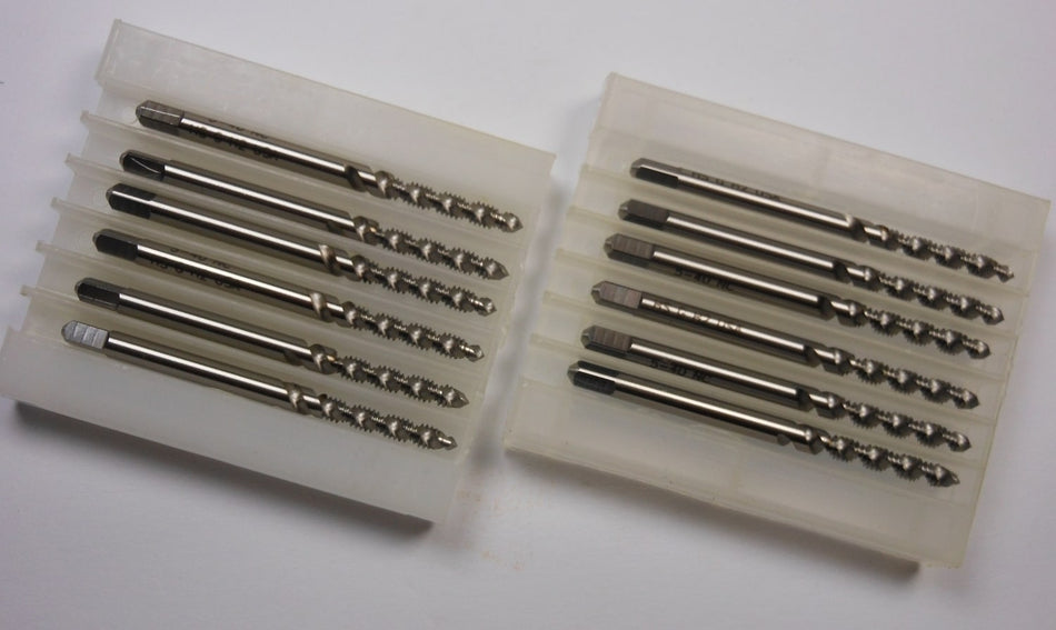 Plug Spiral Flute Taps #5-40 H2 2FL HSS UNC 1-15/16" OAL (12 Pcs)