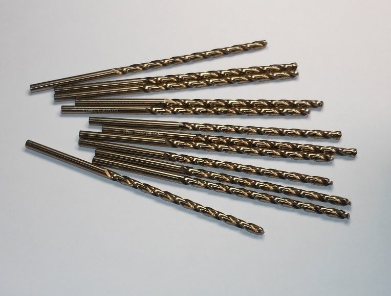 Cobalt Taper Length Drills 4.1mm 135° Gold 119mm OAL 45081 (12 Pcs)