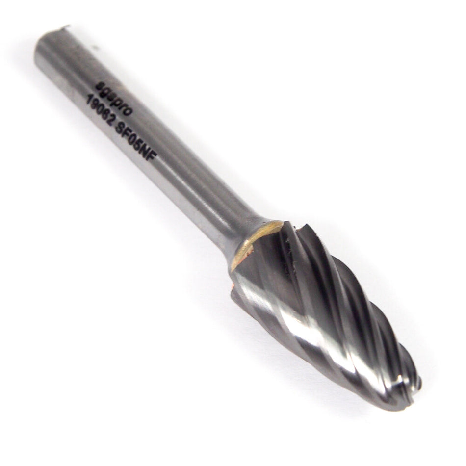 SGS 19062 Carbide Tree Burr with Radius 1/2" S/C SF-5NF