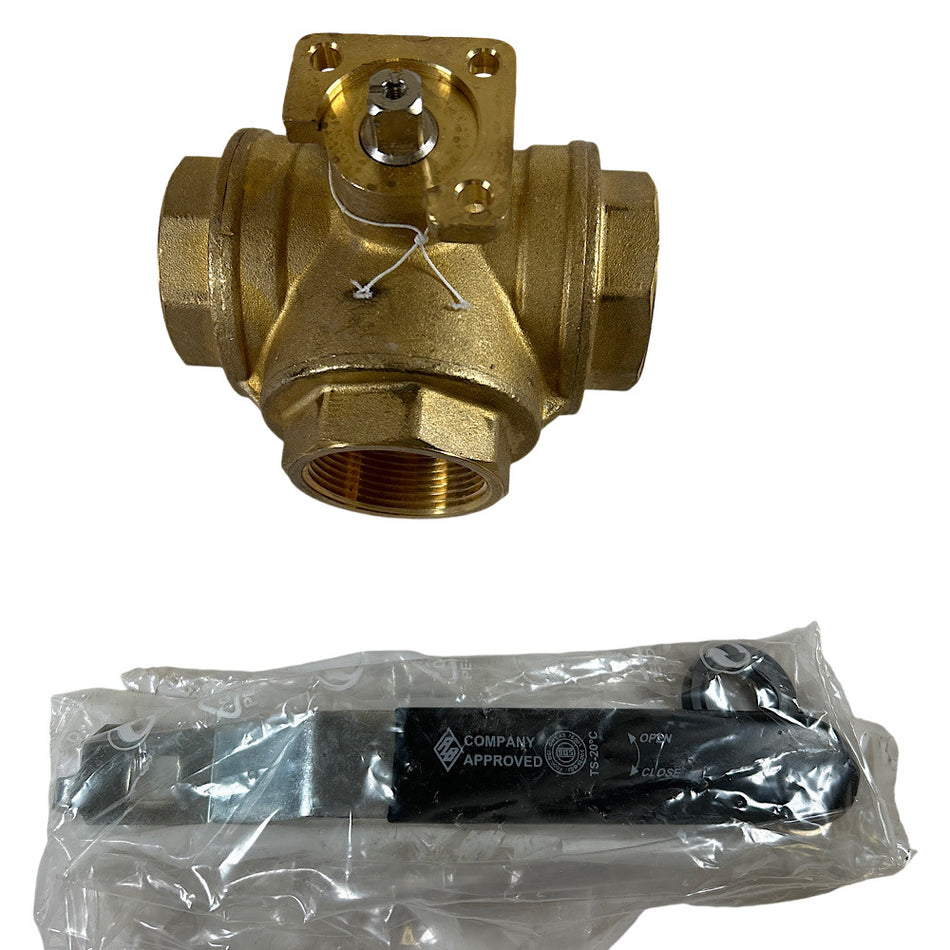 RUBINETTERIE BRESCIANE 365N 400 PSI 3-Way Full Port Brass Ball Valve -