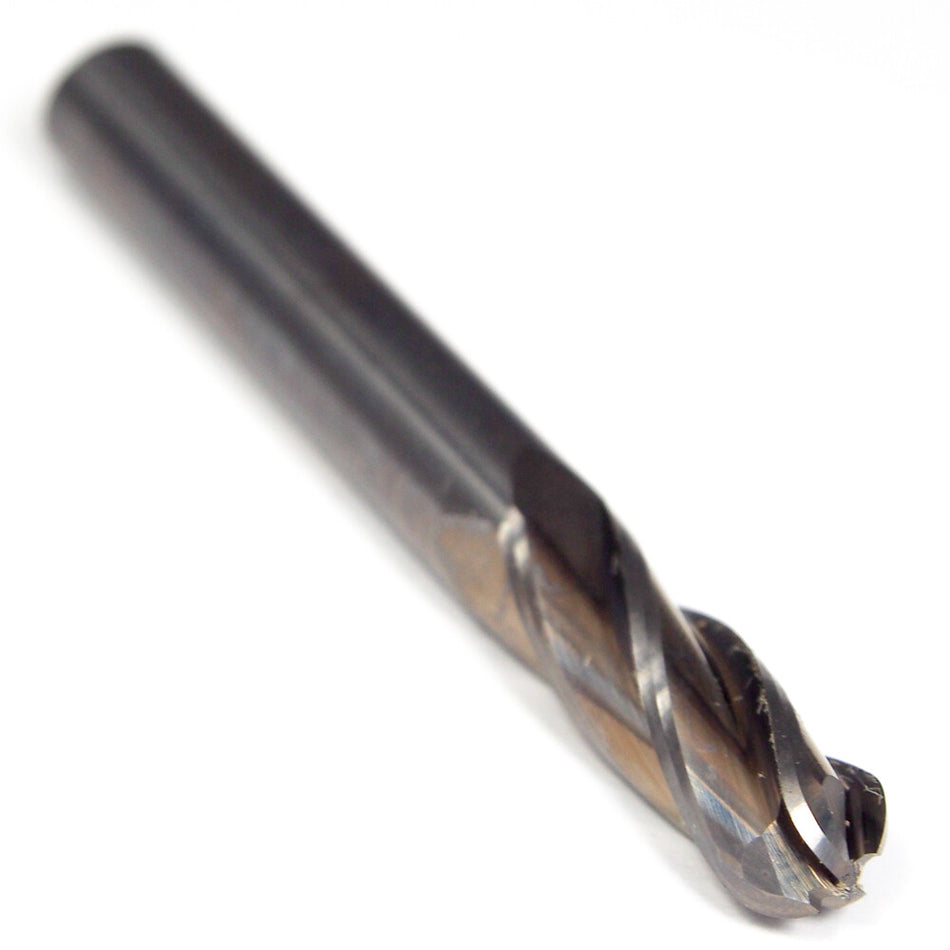QCT 404-3125-BN Carbide Ball End Mill 5/16" 4FL Uncoated