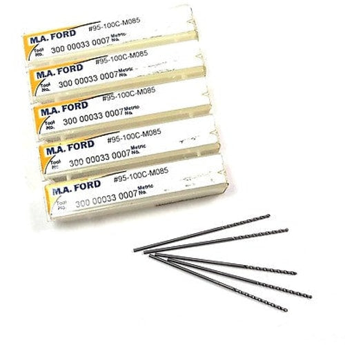 M.A. FORD Carbide Jobber Drills #95 0.0067" (5 Pcs)