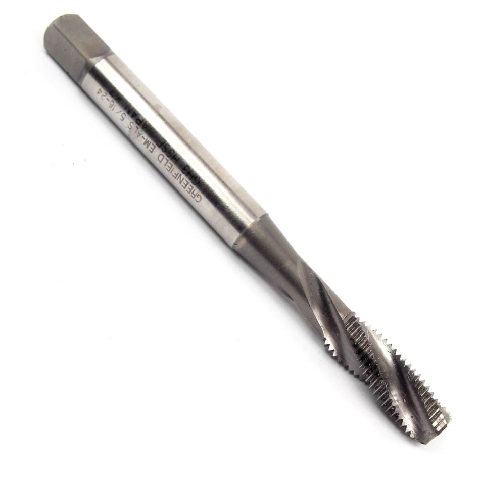 GREENFIELD 86414 | 5/16-24 Modified Bottoming Spiral Flute Taps | 6 PCS