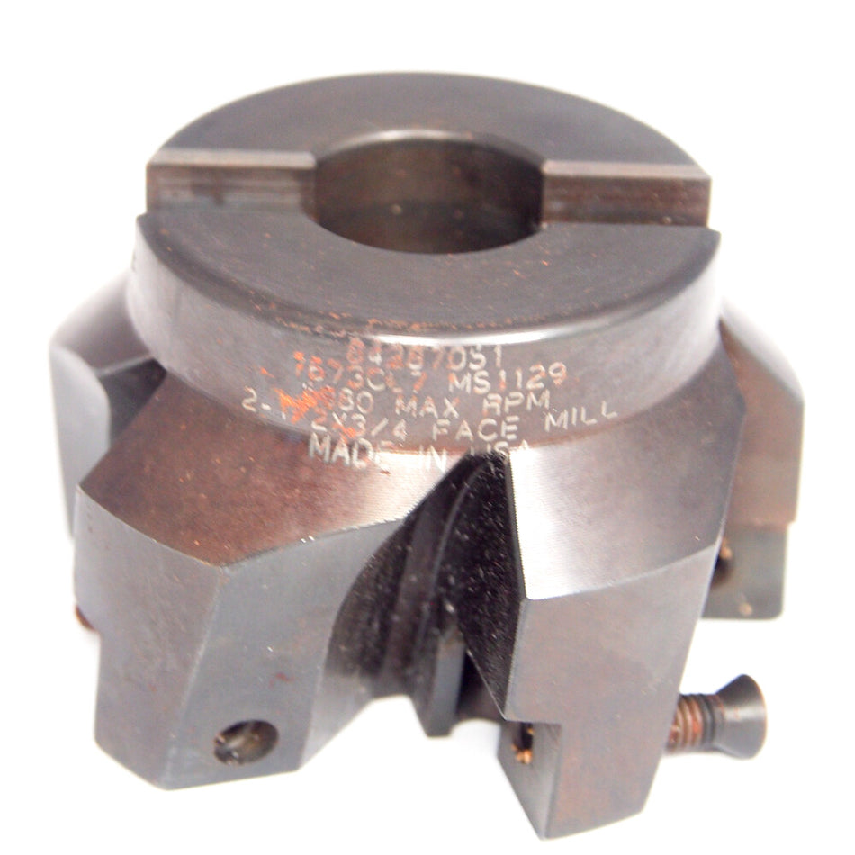 Hertel 3077220 Indexable Square-Shoulder Face Mill 2-1/2" x 3/4" 5-Ins