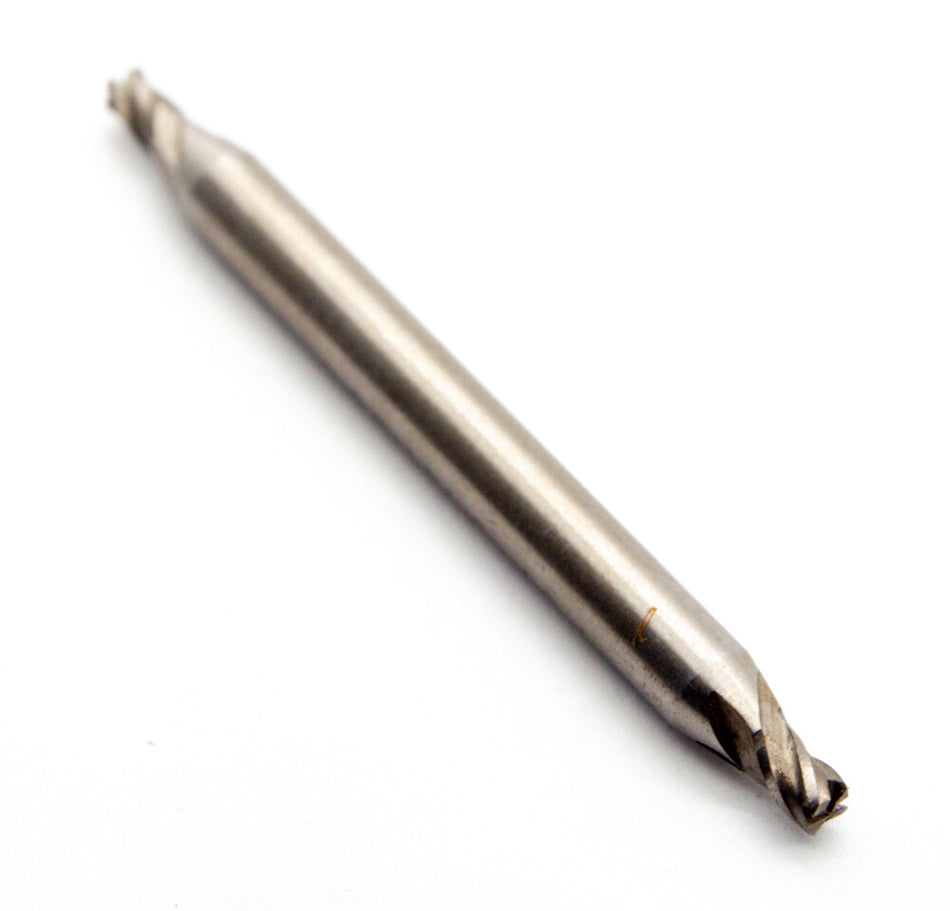 Interstate 01773076 Square Double End Mill 7/64" 4FL HSS Bright