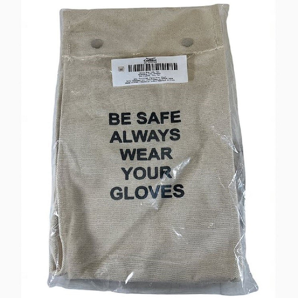 Condor 4T498 14" Beige Canvas Glove Bag with Belt Clip