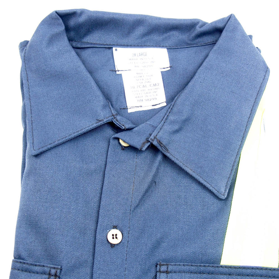 Steel Grip Flame-Resistant Collared Shirt Navy 11.0 cal./cm2 Sz 2XL NV11 9577 T
