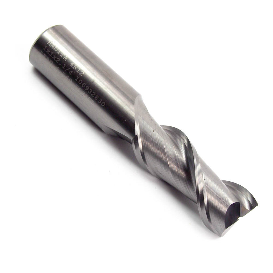HANITA 4K1225078 | 1" Carbide Square End Mill | 2-Flute 5" Overall Length