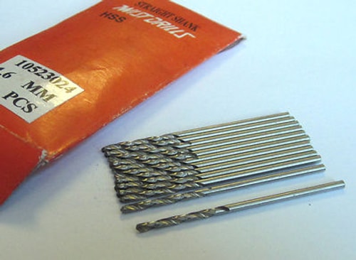 TWIST Screw Machine Drill Bit 1.6mm x 11/16" x 1-11/16" HSS (12 Pcs)