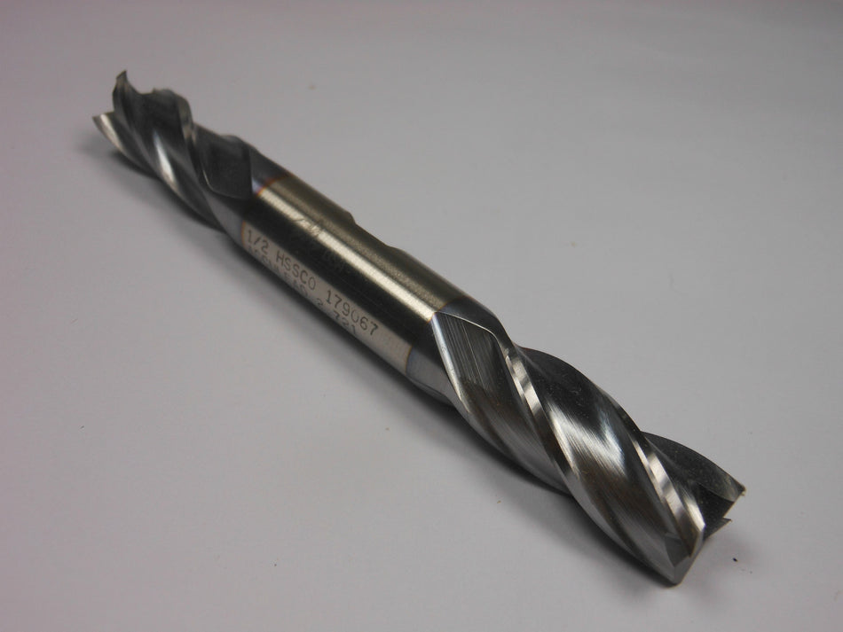 BRUBAKER Cobalt Double End Mill 1/2" 4FL TiCN 83730