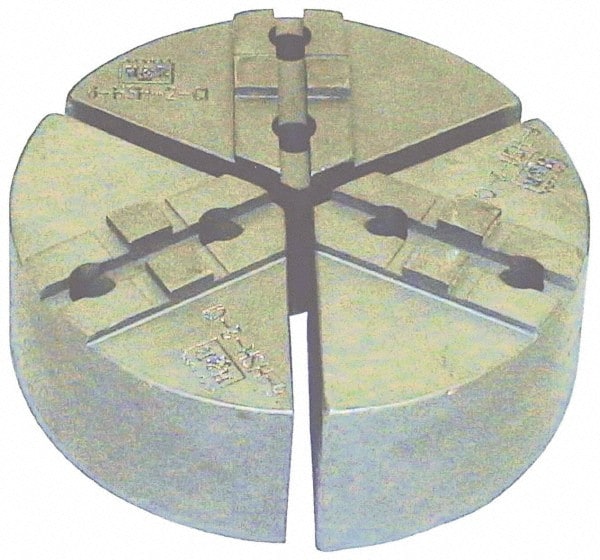 H&R 8 Inch Round Chuck Jaw Set - Cast Iron - Tonque & Groove - HR-8MSH-2-CI -