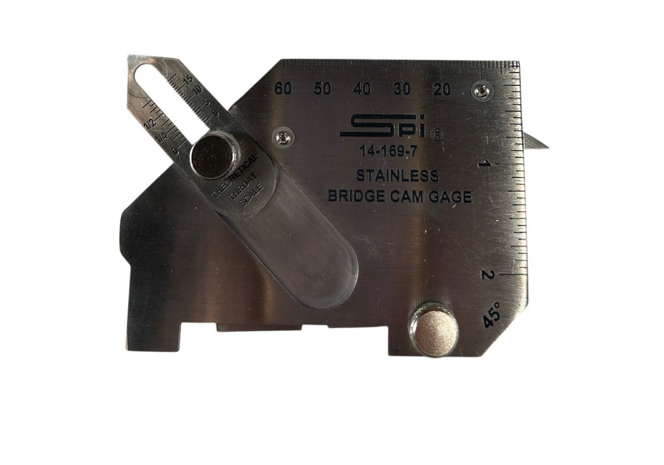 SPI 14-169-7 1/8" to 3/4" Adjustable Scale Stainless Steel Bridge Cam Gage