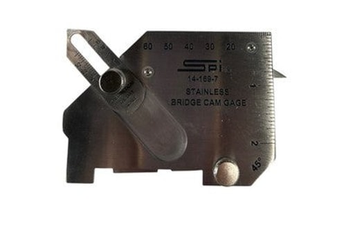 SPI 14-169-7 1/8" to 3/4" Adjustable Scale Stainless Steel Bridge Cam Gage