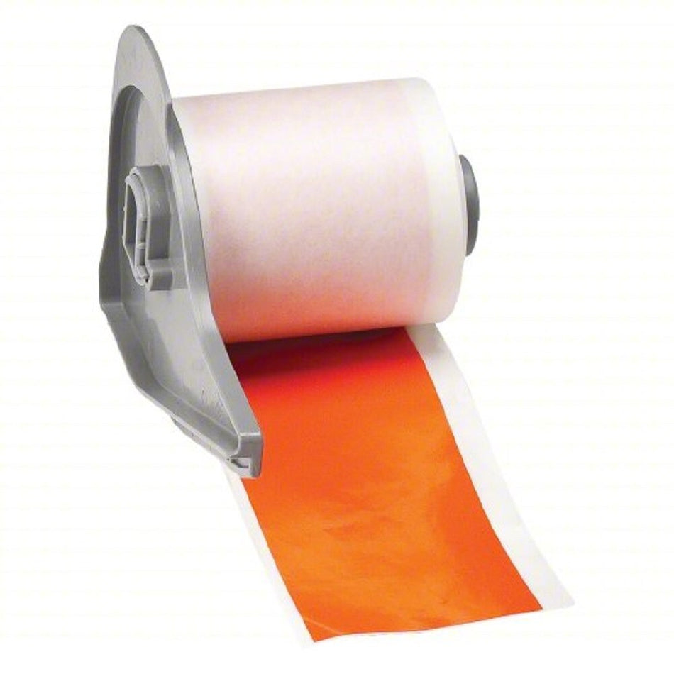Brady M7C-2000-595-OR 2" x 50' All Weather Permanent Adhesive Vinyl Label Tape -