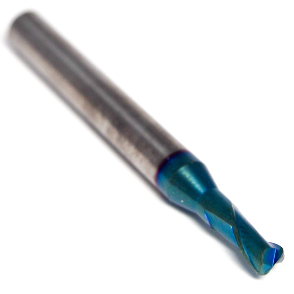 Iscar 5669183 Carbide Corner Radius End Mill 4mm 2FL Blue PVD 1mm Radius