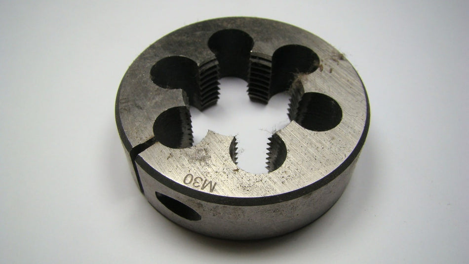 Adjustable Round Die M30x2.00 x 2-1/2" HSS