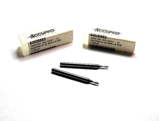 Carbide End Mills 0.060" 2FL 1/8" x 0.180" x 1-1/2" 1178718 (2 Pcs)