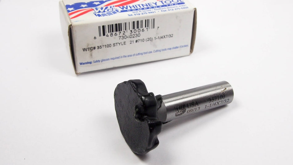 Whitney Tool Carbide-Tipped Keyseat Cutter 1-1/4" x 7/32" #710 USA