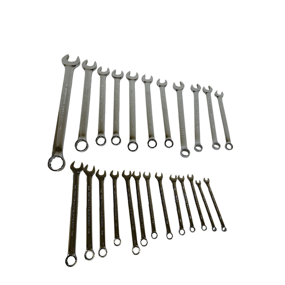 Proto J1200F 24-Piece 12-Point Anti-Slip Metric and Universal Wrench Set -