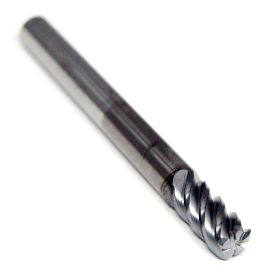 Niagara Cutter Carbide Corner Radius End Mill 1/4" 5FL AlCrN 0.056" Radius