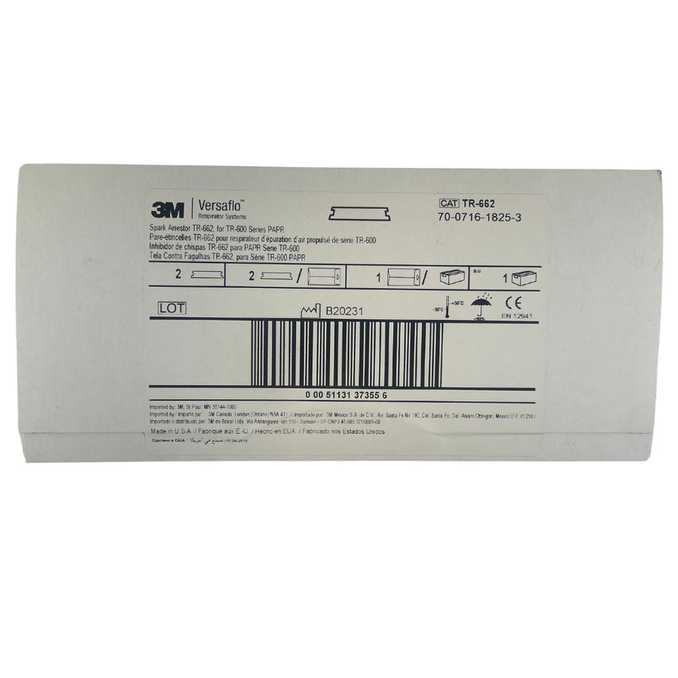 3M TR-662 Versaflo Spark Arrestor for TR-600/800 PAPR (Pack of 2) -