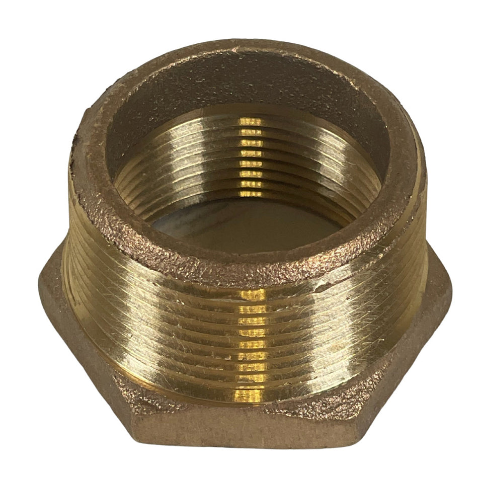 Red Brass 6RCX0 1-1/2" x 1-1/4" MNPT x FNPT 200 PSI Hex Bushing -