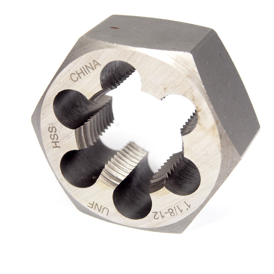 INTERSTATE Hex Rethreading Die 1-1/8-12 HSS 03919354
