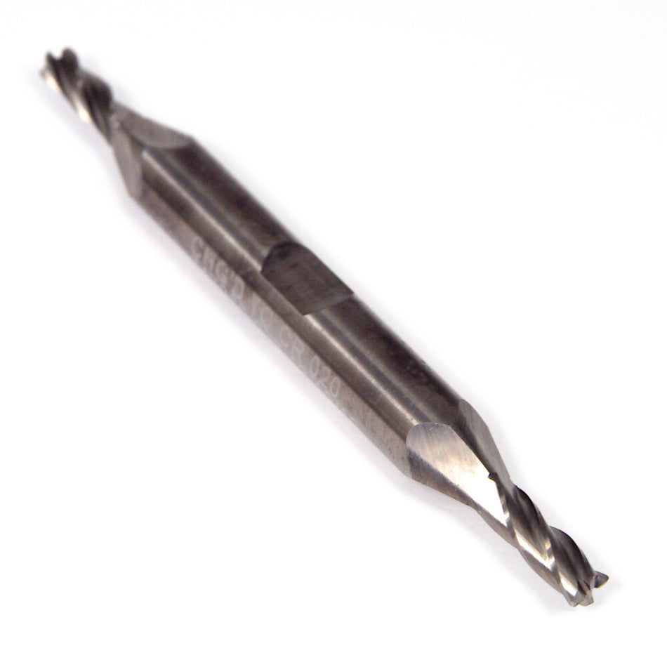 Fullerton 32493CR020 Carbide Double End Mill 3/16" 4FL 0.020" Radius