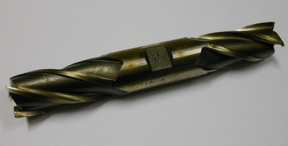 Double Square End Mill 15/16" 4FL HSS 1" Shank