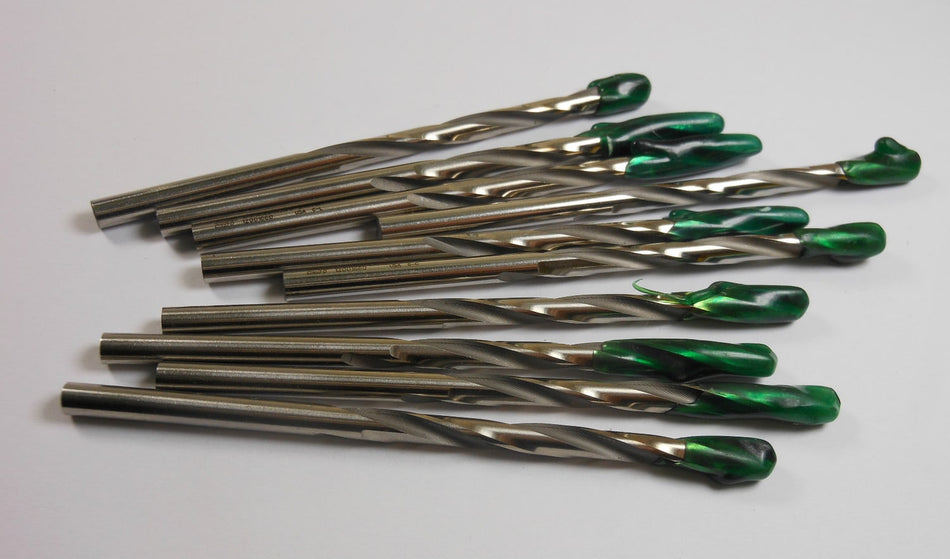 Carbide-Tipped Jobber Drills #19 (0.1660") 118° 2-5/16" LOC x 3-1/2" (10 Pcs)