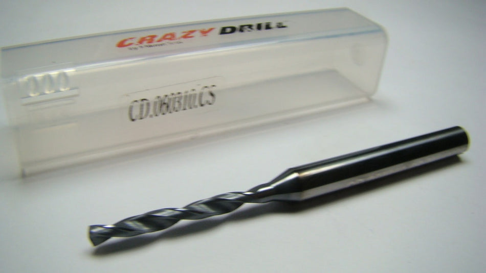 MIKRON CrazyDrill Carbide Coolant Drill 3.1mm x 24.5mm x 6mm