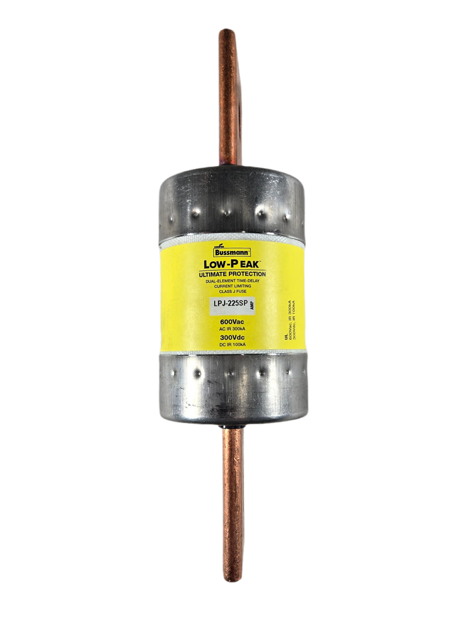 Cooper Bussmann LPJ-225SP 225A 600VAC 300VDC Bolt-On Time-Delay Class J Fuse