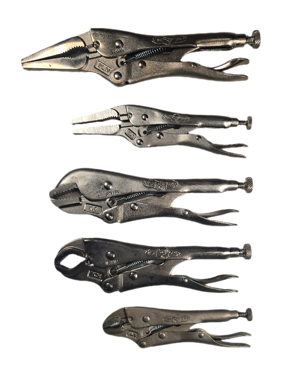 Irwin Vise-Grip 9ln 7cr 7r 6ln 5wr Steel Handle Plain Grip 5-Pc Locking Pliers