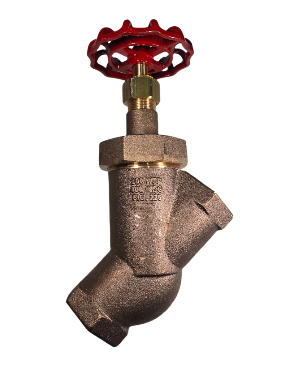 United Brass Works 285950 2" FNPT 200 PSI CWP Y-Body Bronze Globe Valve