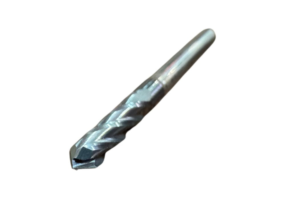 Accupro 06298624 1/8x1/8 4-Flute 90° carbide drill point end mill