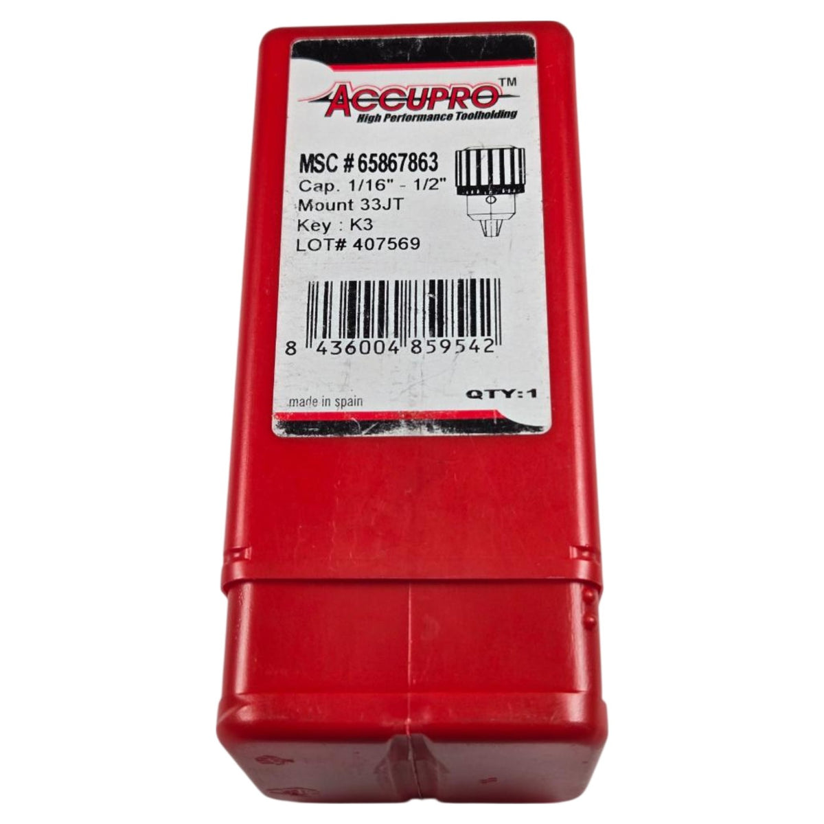 Accupro 65867863 keyed drill chuck
