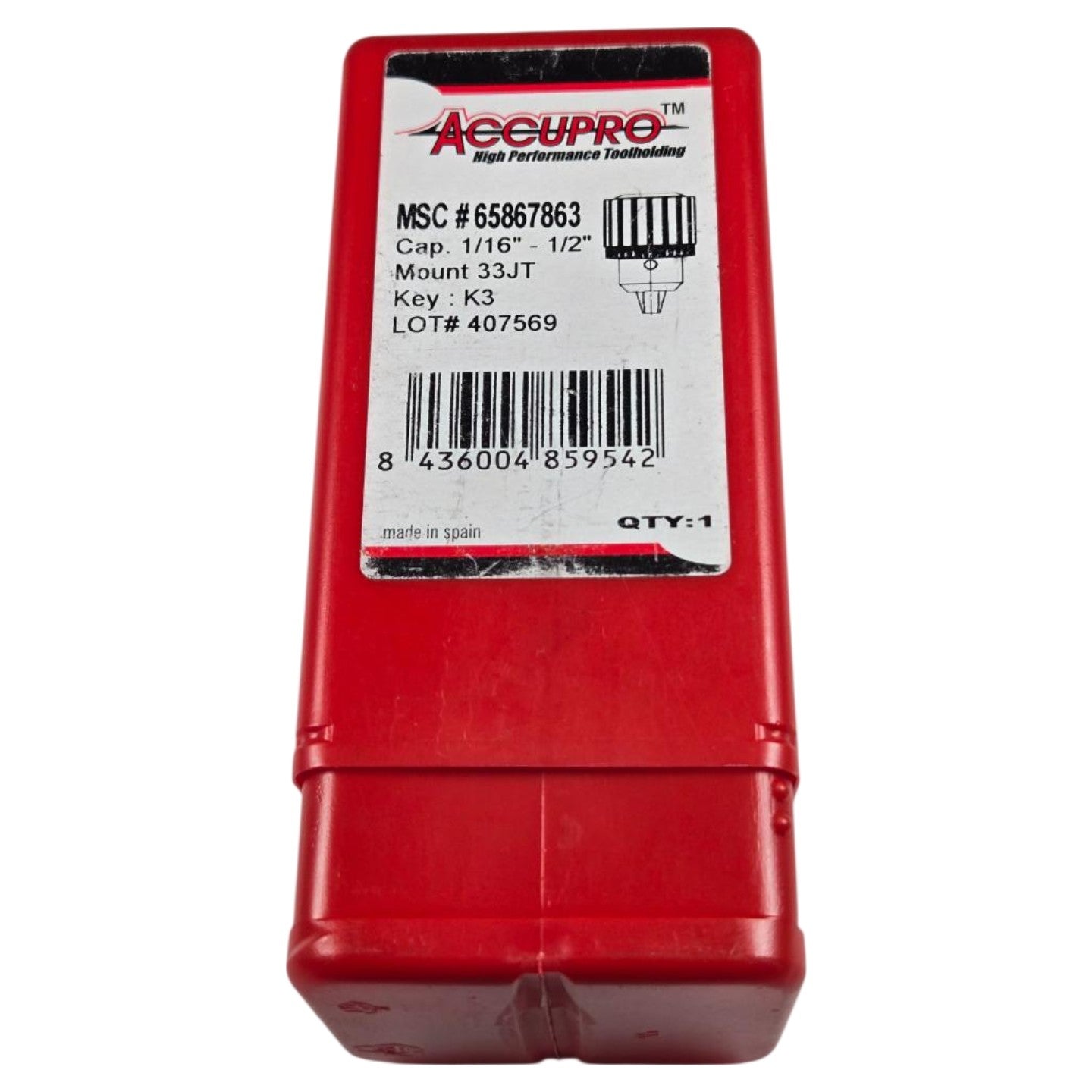 Accupro 65867863 keyed drill chuck