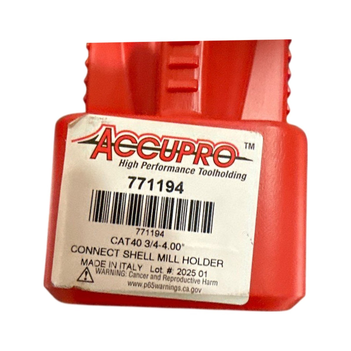Accupro 771194 CAT40 shell mill holder