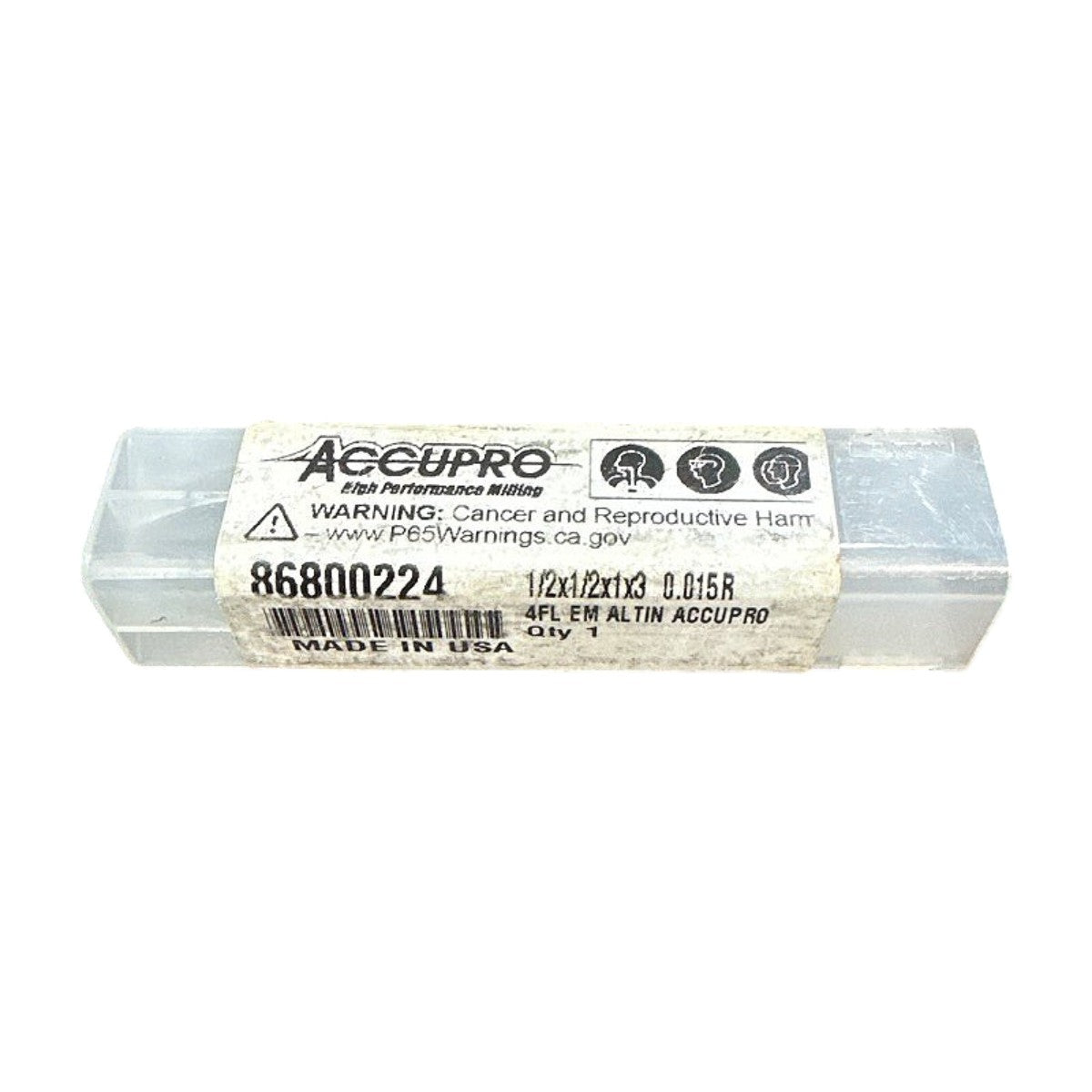 Accupro 86800224 Carbide Corner Radius End Mill