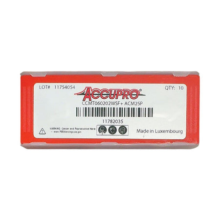 Accupro CCMT060202WSF+ ACM25P carbide turning insert