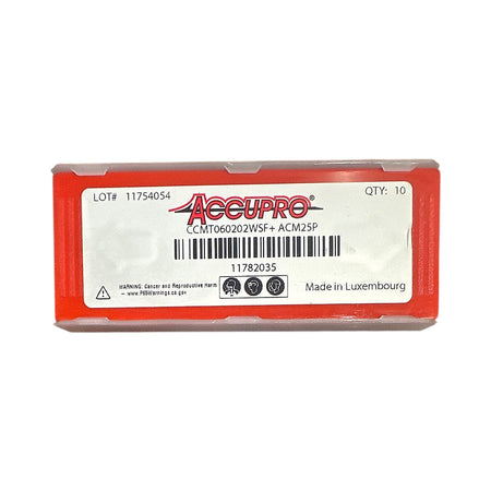 Accupro CCMT060202WSF+ ACM25P carbide turning insert