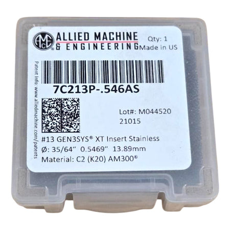 AMEC 7C213P-.546AS replaceable carbide drill insert