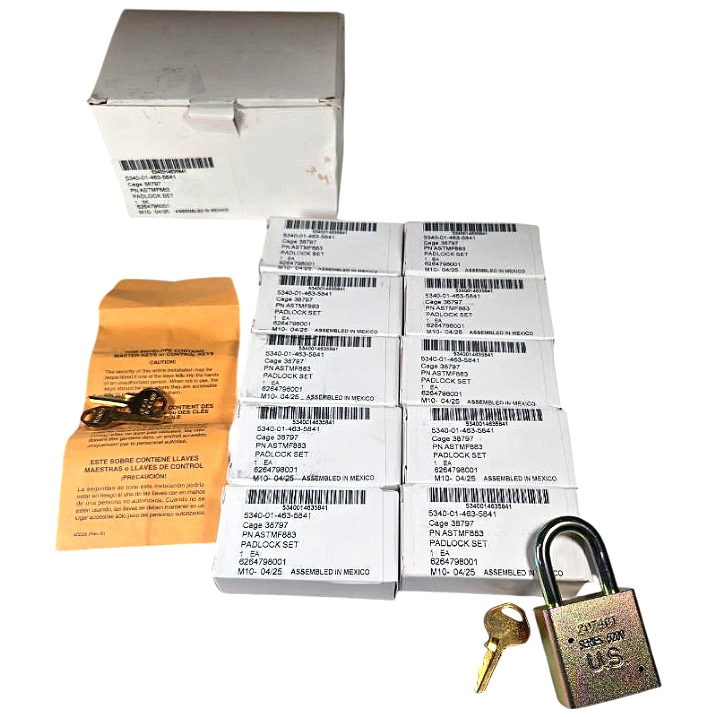 American Lock 5340-01-463-5841 keyed padlock set