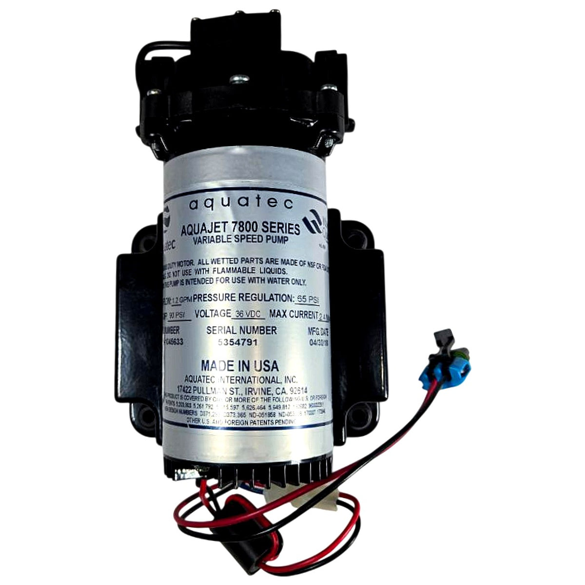 Aquatec 78-TEN-1045633 diaphragm booster pump