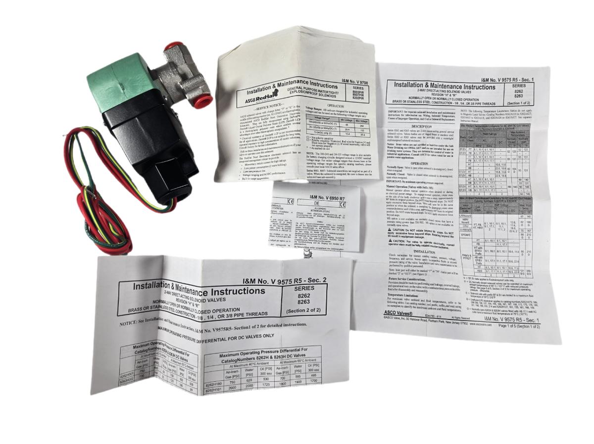 Asco 8262R230 direct-acting solenoid valve