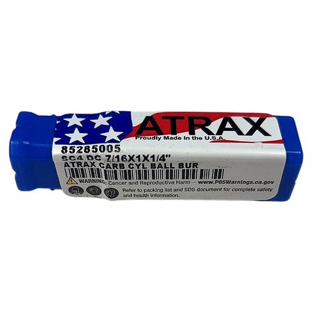 Atrax 85285005 SC-4 DC 7/16x1x1/4 carbide cylinder ball bur